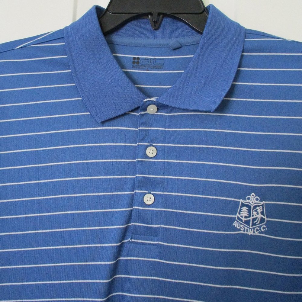 ARC Mens S/S "Austin Country Club" (Austin, TX) Blue Golf Polo Shirt- Size Large